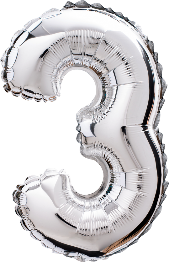 Number 3 Balloon Cutout