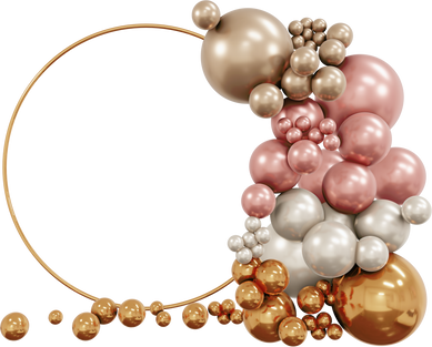 Pink balloon backdrop event party 3d render